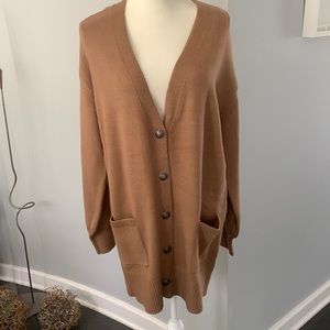LAST CALL Luxurious Magaschoni Brown Cardigan - Large